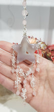Load image into Gallery viewer, SHOOTING STAR - GUIDANCE / LOVE / MAGIC - Druzy Agate Shooting Star Silver Wired Crystal Energy Enhancer© / Hanger / Ornament / Sun catcher 210mm 3
