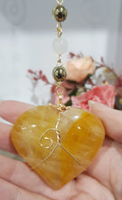 Load image into Gallery viewer, Golden Healer crystal Heart gold Energy Enhancer Sun Catcher suncatcher hanger 1
