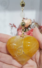 Load image into Gallery viewer, Golden Healer crystal Heart gold Energy Enhancer Sun Catcher suncatcher hanger 1
