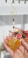 Load image into Gallery viewer, Golden Healer crystal Heart gold Energy Enhancer Sun Catcher suncatcher hanger 1
