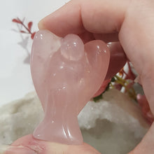 Load image into Gallery viewer, Angel crystal carving Rose Quartz stone 50mm 1
