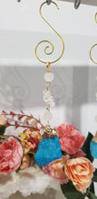 Load image into Gallery viewer, Blue Quartz crystal electroplated gold Energy Enhancer Suncatcher hanger 2
