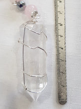 Load image into Gallery viewer, Quartz crystal point silver Energy Enhancer Suncatcher Ornament hanger 2
