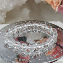 Load image into Gallery viewer, Clear Quartz Crystal 8mm Beaded Bracelet Gemstone 6.5 - 7 inch B59
