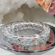 Load image into Gallery viewer, Clear Quartz Crystal 8mm Beaded Bracelet Gemstone 6.5 - 7 inch B59
