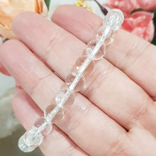 Load image into Gallery viewer, Clear Quartz Crystal 8mm Beaded Bracelet Gemstone 6.5 - 7 inch B59
