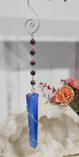Load image into Gallery viewer, handcrafted-lightsaber-energy-force-titanium-aura-quartz-crystal-energy-enhancer-hanger-ornament-sun catcher-moonlight-crystals-australia-original-creator-of-the-geniune-gemstone-crystal-energy-enhancer©
