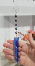 Load image into Gallery viewer, handcrafted-lightsaber-energy-force-titanium-aura-quartz-crystal-energy-enhancer-hanger-ornament-sun catcher-moonlight-crystals-australia-original-creator-of-the-geniune-gemstone-crystal-energy-enhancer©
