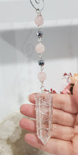 Load image into Gallery viewer, Quartz crystal point silver Energy Enhancer Suncatcher Ornament hanger 2
