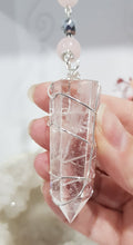 Load image into Gallery viewer, Quartz crystal point silver Energy Enhancer Suncatcher Ornament hanger 2
